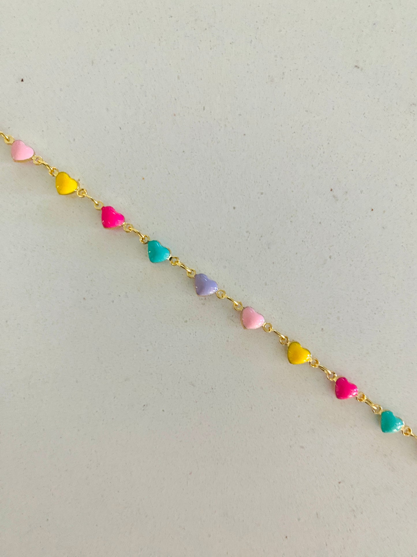 Kids Enamel Bracelet - Hearts