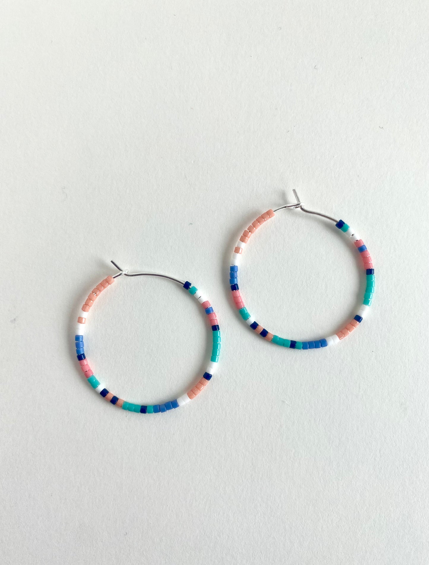 Silver Springy Hoops