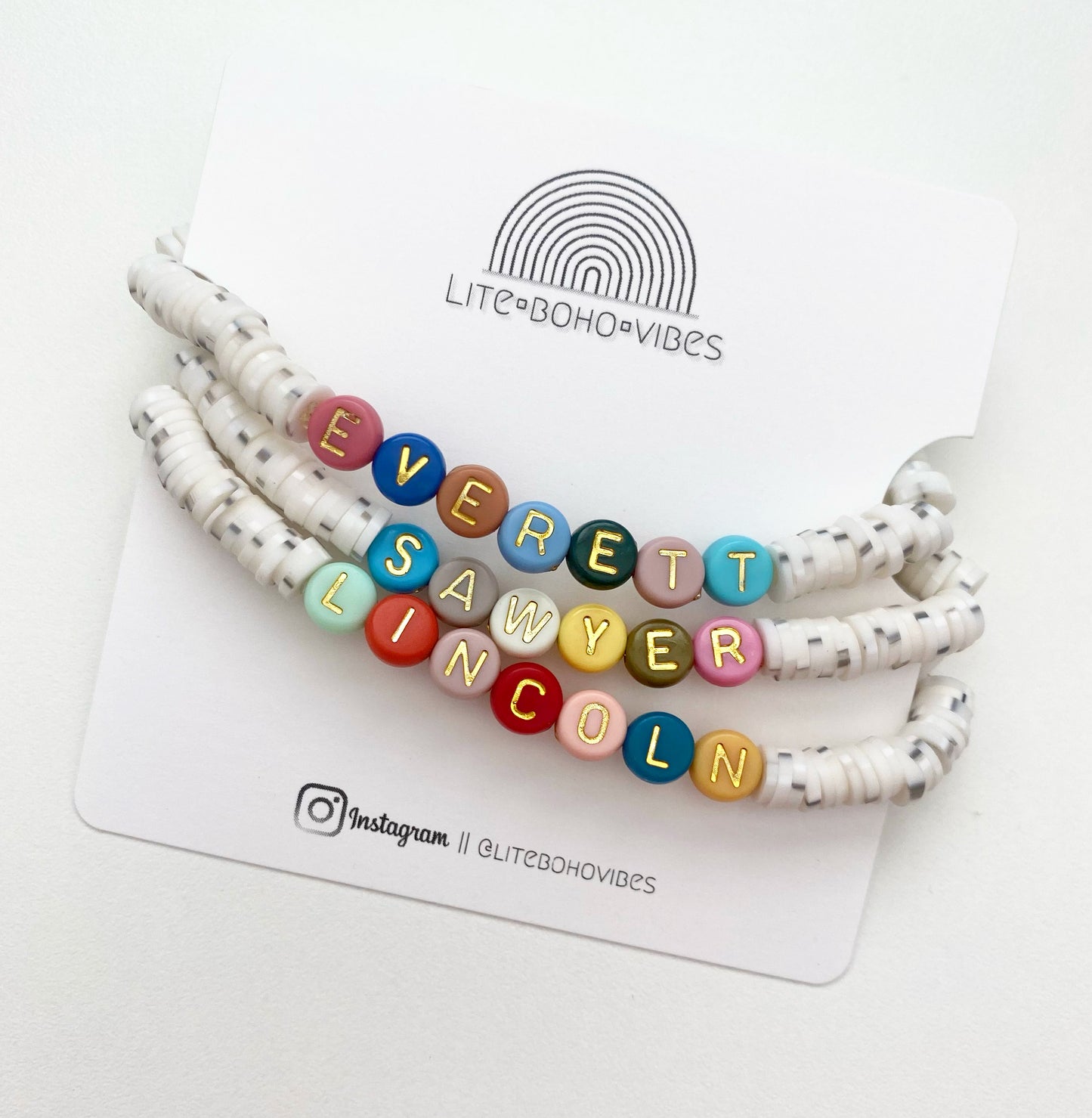 Colorful Word/Name Bracelets